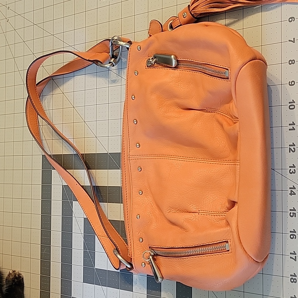 NWOT Orange Leather Purse